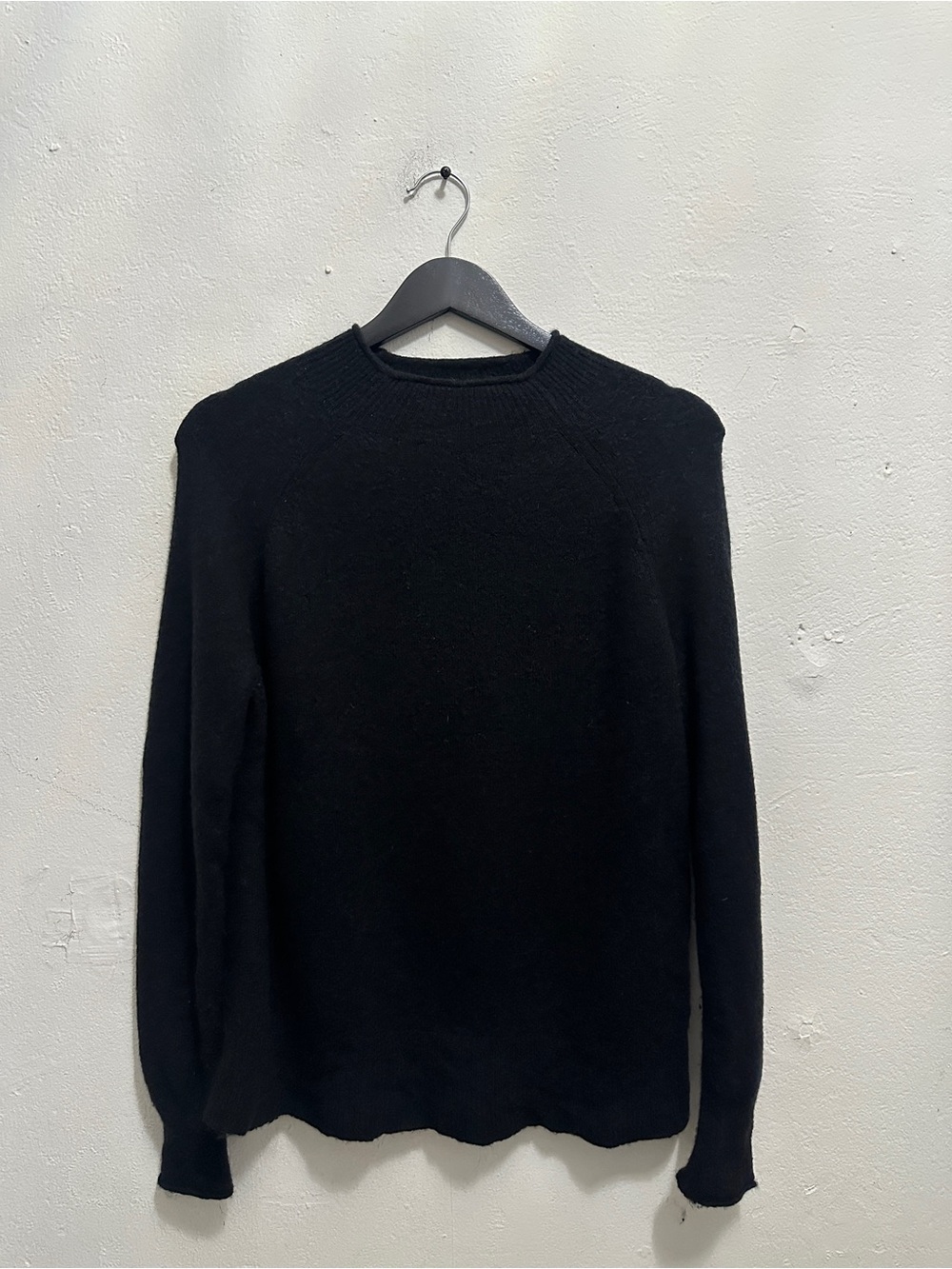 J.Crew Black Merino Wool Alpaca Crewneck Sweater XS